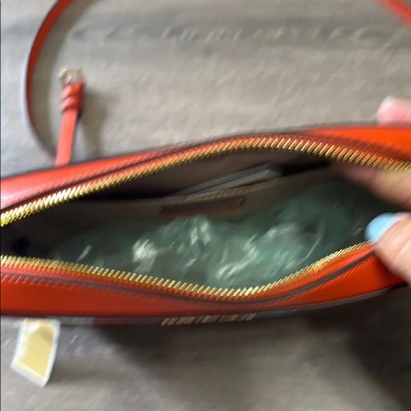 Michael Kors Red and White Crossbody Bag with Polka Dots - Picture 3 of 4